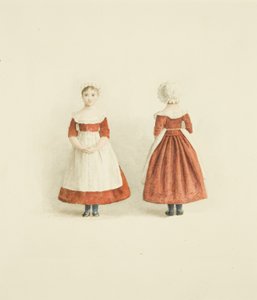 De røde tjenestepigers kostume af Miss Eden