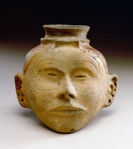 Billede af menneskehoved, 1300-1500 (keramik)