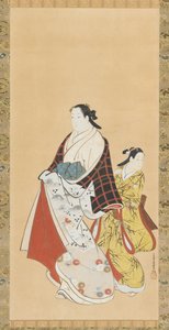 Yujo og hendes understudy kamuro, 1700-tallet.