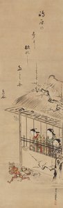 Shimabara Courtesans eksorciserer dæmoner, anden halvdel af det 18. århundrede. af Miyagawa Issho