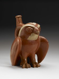 Hawk Vessel, 200-450 AD (lertøj med slip) af Moche Moche
