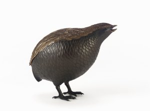 Røgelseæske i form af en vagtel, en af et par, Tokyo, Edo-periode (keramik) af Mochizuki Hanzan