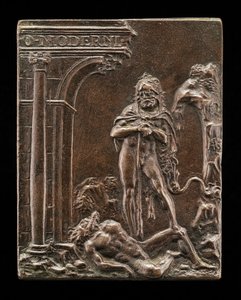 Hercules triumferende over Antaeus, slutningen af det 15. - begyndelsen af det 16. århundrede. af Moderno
