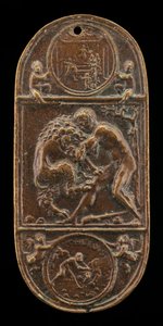 Hercules and the Nemean Lion, slutningen af det 15. - begyndelsen af det 16. århundrede. af Moderno