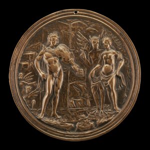 Orpheus Redeeming Eurydice, slutningen af det 15. - begyndelsen af det 16. århundrede. af Moderno