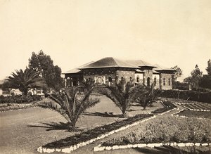 Opbygning af et imperium i den fascistiske tidsalder: Regeringskontoret i Asmara, 09/05/1936 (s/h-foto) af Modestino Baldinetti