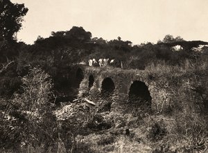 Bygning af et imperium i den fascistiske tidsalder: Portugisisk bro, 09/05/1936 (s/h foto) af Modestino Baldinetti
