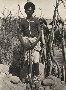 Opbygning af et imperium i den fascistiske tidsalder: en Cunama-mand, 09/05/1936 (s/h-billede) af Modestino Baldinetti