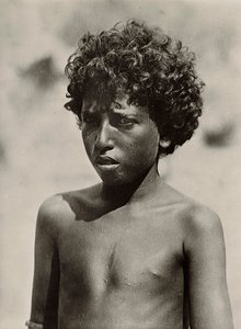 Opbygning af et imperium i den fascistiske tidsalder: en dreng fra Beni Amer-stammen, 09/05/1936 (s/h foto)