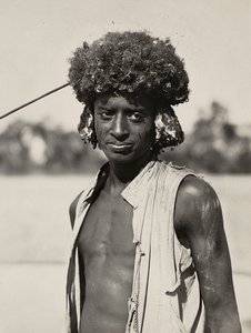 Opbygning af et imperium i den fascistiske tidsalder: en mand fra Beni Amer-stammen, 09/05/1936 (s/h foto) af Modestino Baldinetti