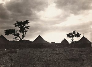 Opbygning af et imperium i den fascistiske tidsalder: solnedgang ved Mai Zaghenà, 09/05/1936 (s/h foto) af Modestino Baldinetti
