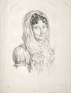 Portræt af en kvinde, 1819. af Moisbach