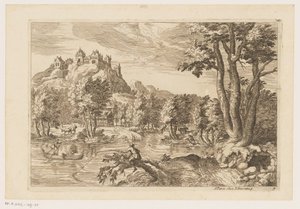 Landskab med lystfiskere Landskaber efter Titian (serietitel)
