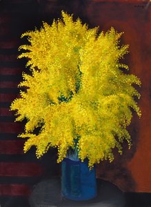 Bouquet of Mimosas, ca. 1930 (olie på lærred) af Moise Kisling