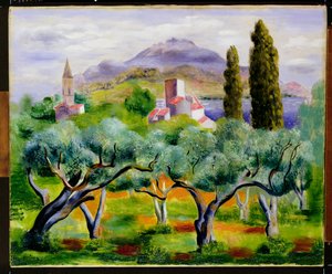 Landskab, ca. 1920 af Moise Kisling