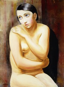 Nøgen kvinde sidder; Femme Nue Assise