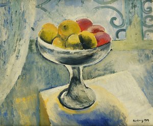 Stilleben med æbler; Nature Morte aux Pommes af Moise Kisling