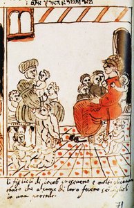 Israelitternes formering i Egypten. Codex Choumach Picture Pentateuk af Moses dal C af Moise del Castellazzo