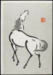 Horse (C) af Mokuchu Urushibara