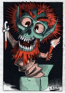 Allegori om den sociale fare i det 19. århundrede af Moloch