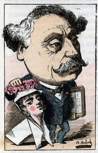 Portræt af Alexandre Dumas Jr. (1824-1895) fransk forfatter. af Moloch