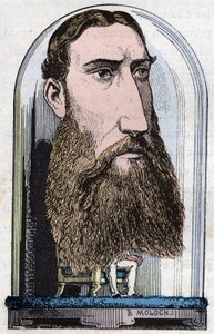 Portræt af Leopold II, konge af belgierne (Louis Philippe Marie Victor), prins af Belgien, hertug af Sachsen, prins af Sachsen-Coburg-Gotha, hertug af Brabant af Moloch