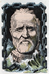 Portræt af Louis Auguste (Louis-Auguste) Blanqui (1805-1881), fransk socialistisk teoretiker og revolutionær. af Moloch