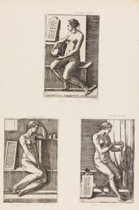 Aritmetik, fra The Seven Liberal Arts, plade 4, 1544. af Monogrammist B