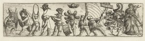Frisisk med putti og våbenskjold af Monogrammist CB met boom