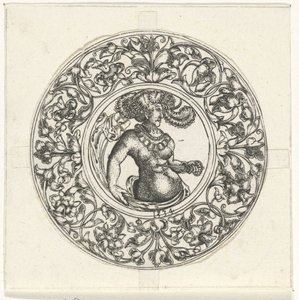 Rund bakke med Lucretia af Monogrammist CG (Duitsland)