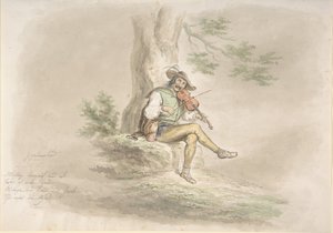 Gypsy Spillemand, 1858. af Monogrammist CG
