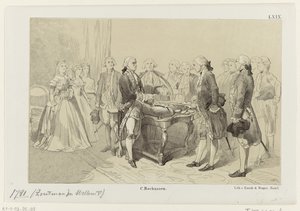William V ærer heltene fra søslaget ved Dogger Bank, 1781 af Monogrammist IHM