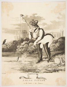 A King Fisher på Themsen, 1827. af Monogrammist JVS