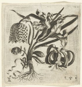 Lille buket med blomster af Monogrammist LRSG
