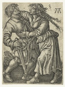 dansende gårdpar Dancing Peasants (serietitel) af Monogrammist MT