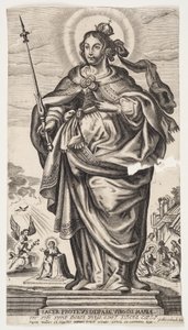 Jomfru Maria med Krone og Scepter af Monogrammist s.W.