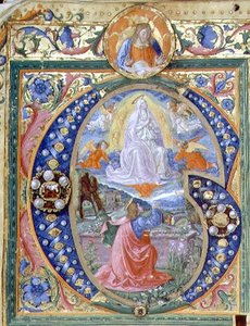 f.106v Historieret bogstav 