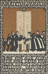 Variety Act 12: One for All, All for One eller et glimt gennem nøglehullet Varietenummer 1..., 1907. af Moritz Jung
