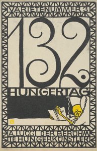 Variety Act 3: 132nd Day of Fasting, A. Lucci the Famous Hunger Artist Varietenummer 3: 1..., 1907. af Moritz Jung