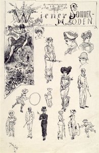 Wienertyper 1880 (Wienske sommermode) af Moritz Ledeli