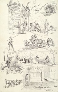 Wienertyper 1885 (Wien om sommeren) af Moritz Ledeli