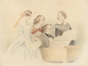 Øvelsen med Franz Lachner, 1858. af Moritz Ludwig von Schwind