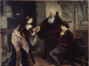 Romeo og Julies bryllup. Scene inspireret af skuespillet af William Shakespeare (1564-1616). Maleri af Moritz Ludwig von Schwind (1804-1871), olie på lærred, østrigsk kunst, midten af ​​1800-tallet, romantik. Museum for historie og kunst, Cherep
