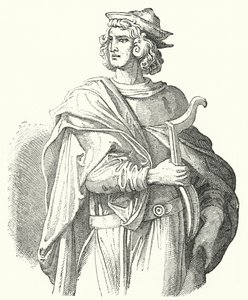 Walther von der Vogelweide, mellemhøjtysk lyriker (gravering) af Moritz Ludwig von Schwind