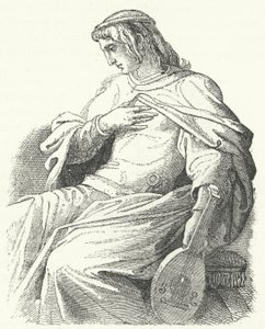 Wolfram von Eschenbach, tysk ridder og digter (stik) af Moritz Ludwig von Schwind