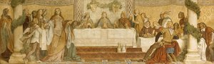 Detalje af landgravens fresco, Wartburg Castle, ca. 1855 (fresco) af Moritz Ludwig von Schwind