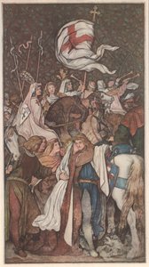 Louis den Hellige siger farvel til sin kone Elisabeth af Moritz Ludwig von Schwind