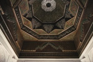 Kasbah of Thamiel glaoui, loftsdetalje (keramik) af Moroccan School