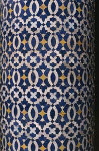 Kasbah of Thamiel glaoui, zellij fliseværk, detalje (keramik)