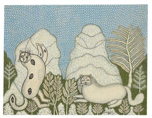 Katte i sneen af Morris Hirshfield